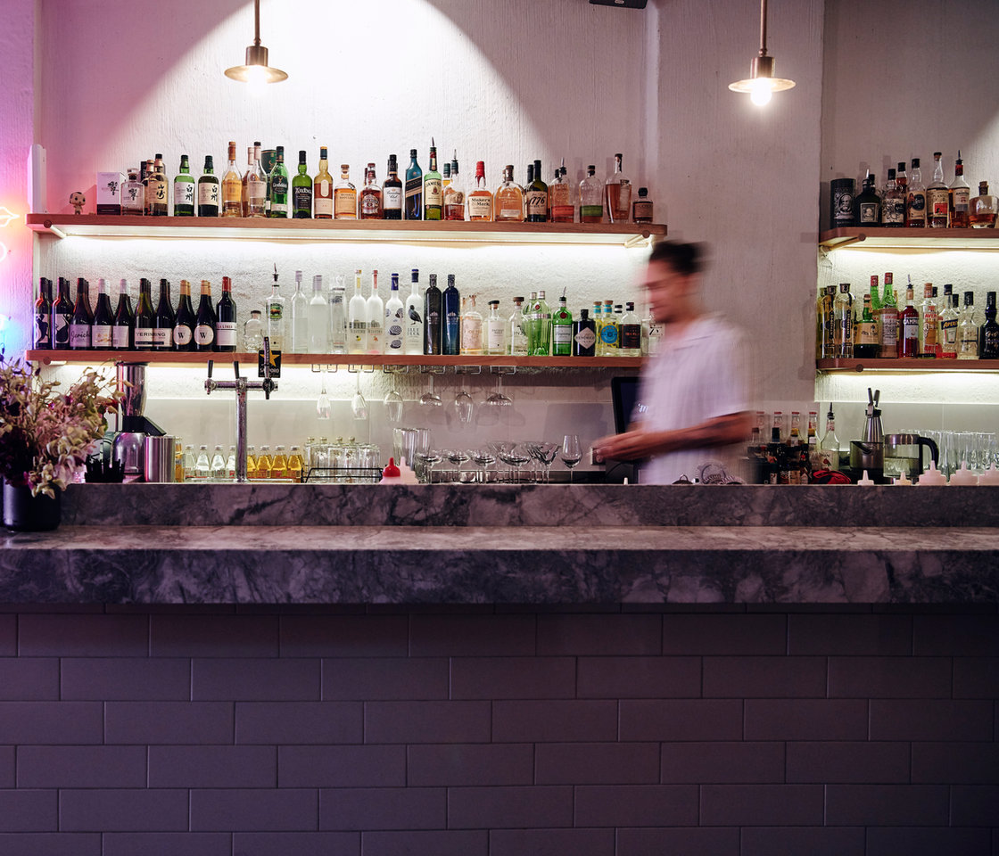 The bar at Yukie's Snack Bar
